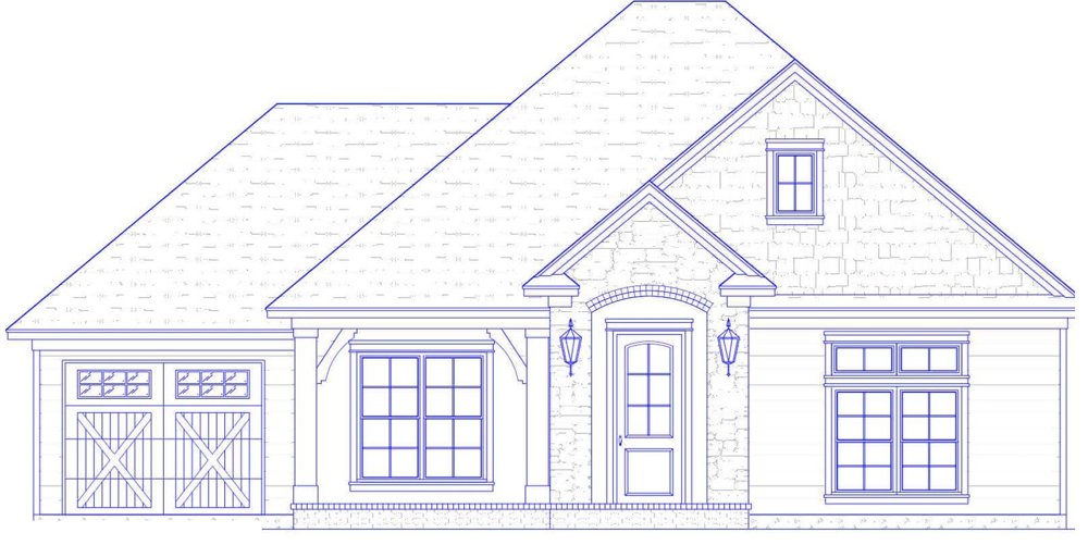 Front elevation of Plan 1608