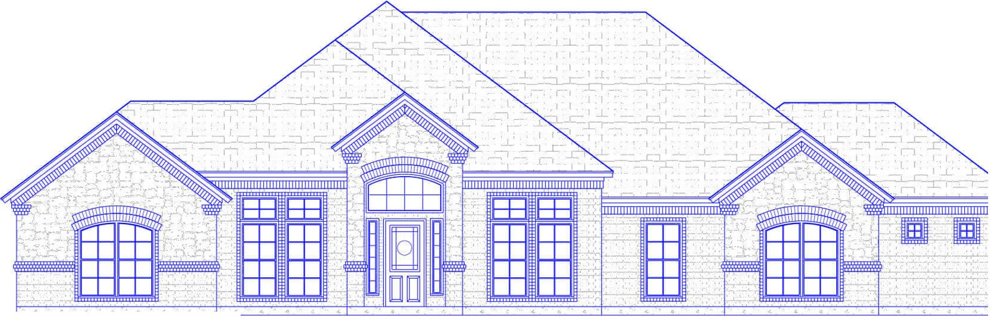 Front elevation of Plan 1862